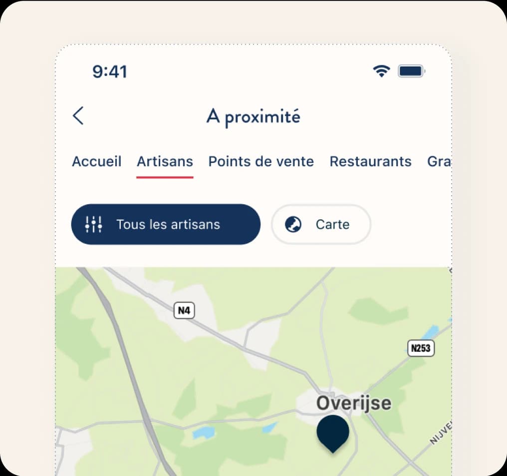 capture d’écran de l’application