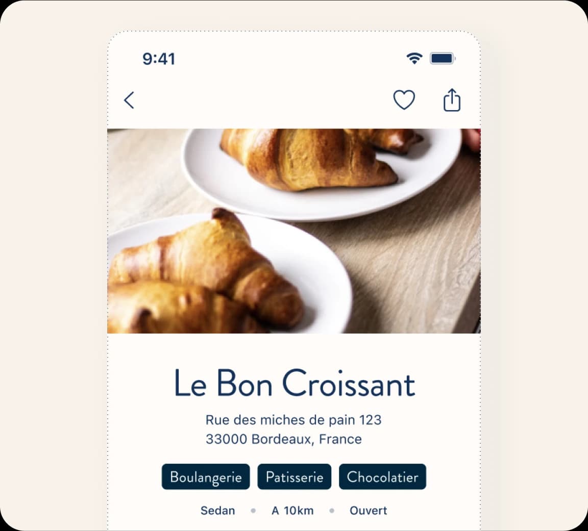 capture d’écran de l’application