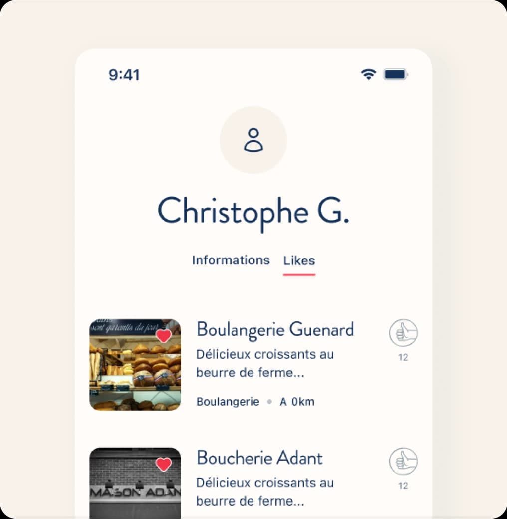 capture d’écran de l’application